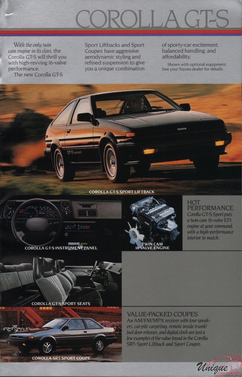 1986 Toyota Full-Lineup Brochure Page 7